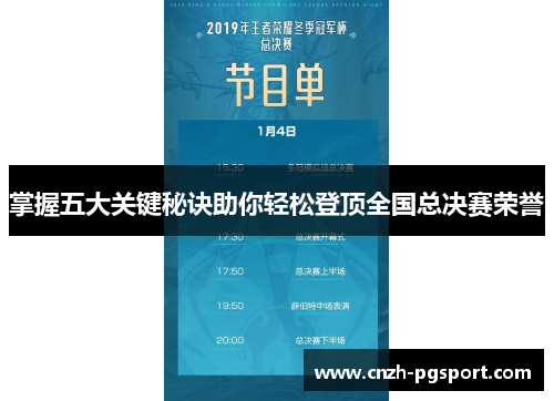掌握五大关键秘诀助你轻松登顶全国总决赛荣誉